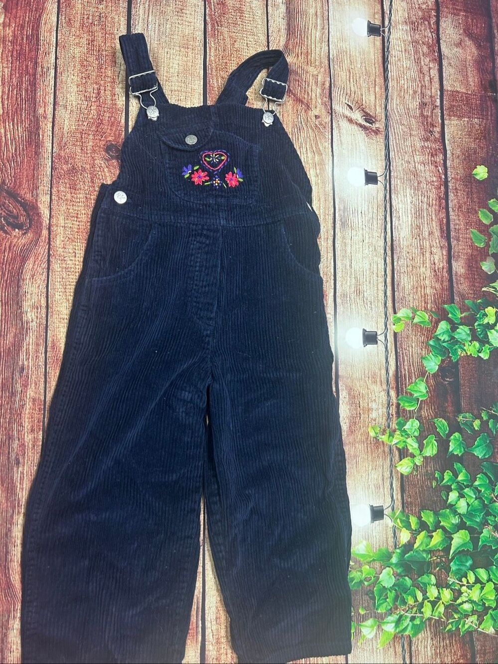 VINTAGE Rachel’s Kids Overalls Blue Heart Size 5